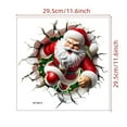 thumbnail image 3 of 3D Look Christmas Wall Stickers Santa Claus Snowman Reindeer Break Through Wall Design Removable Wall Decals for Bedroom Living Room Home Holiday Decor, 3 of 8