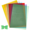 thumbnail image 1 of 6 láminas de vinilo en 6 colores: tela de cuero sintético, vinilo transparente tipo gelatina, vinilo plástico brillante con efecto brillante., 1 of 7