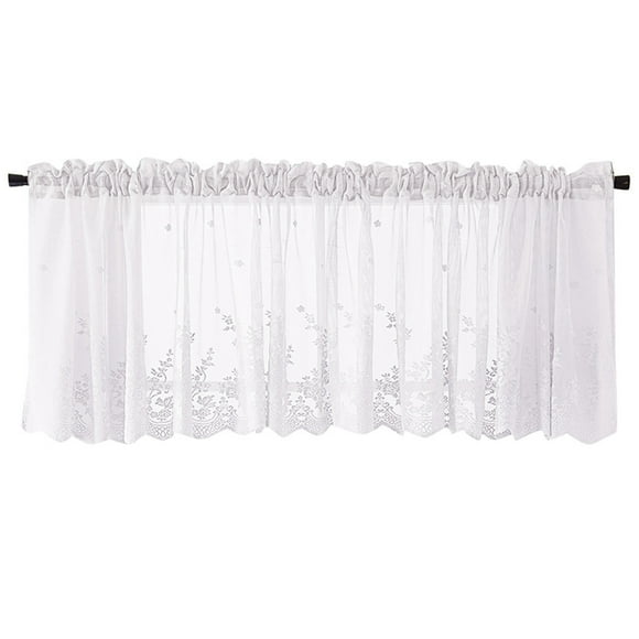 Lolmot Valances for Windows Living Room Waffle Woven Textured Valance for Bathroom Water Repellent Window Covering