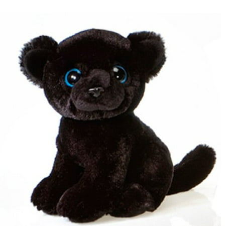 Fiesta Toys Sitting Black Panther with Big Eyes Plush Stuffed Animal Toy, 9"