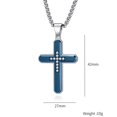 thumbnail image 4 of Inpasne Cross Necklace for Men Stainless Steel Cross Pendant Religious Jewelry Gifts for Father Boyfriend, 4 of 4