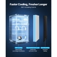 thumbnail image 3 of KFFKFF Mini-Frigo, 3,2 Pi3, Réfrigérateur Compact à Porte Simple, Température Réglable, Tablette en Verre, Petit Réfrigérateur Écoénergétique, Porte Réversible, Faible Bruit, 3 of 9
