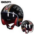 thumbnail image 4 of BEON B108A Casco de motocicleta 3/4 cascos abiertos motocross vintage casque Moto Casque Casco Capacete Casco Retro, 4 of 5