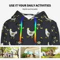 thumbnail image 4 of Kdxio Cartoon Rooster Print Womens Oversized Hoodies Sweatshirts Hooded Pullover Tops Sweaters Casual-Large, 4 of 7