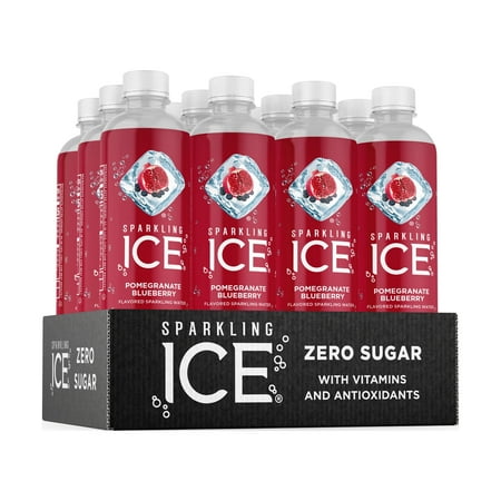 Sparkling Ice® Naturally Flavored Sparkling Water, Pomegranate Blueberry 17 Fl Oz, (Pack of 12)