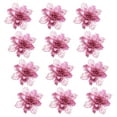 RBCKVXZ 12Pcs 15cm/5.9" Christmas Flowers with Clips Glitter Christmas