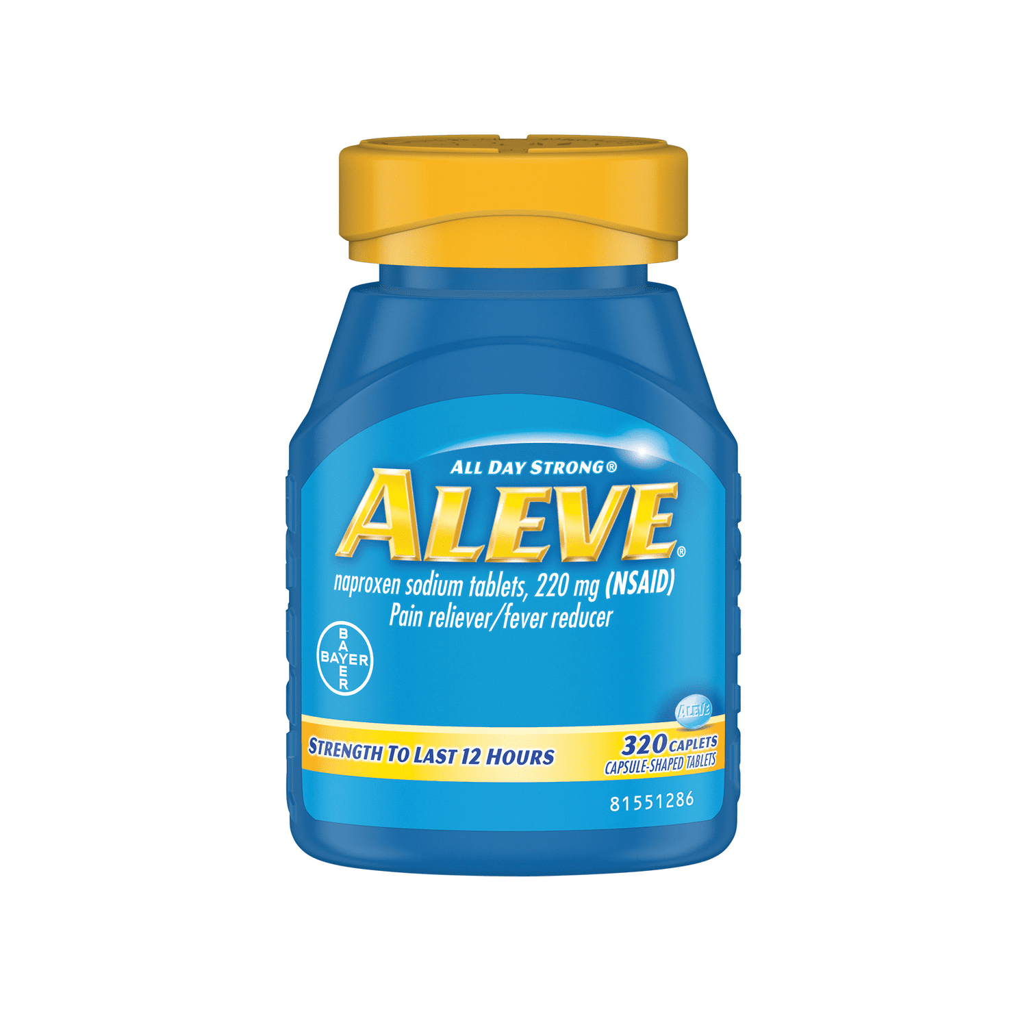 Aleve Naproxen Sodium 220 Mg. Pain Reliever/Fever Reducer, 320 Caplets