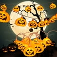thumbnail image 4 of Harliver Battery Operated Pumpkin Lights for Halloween Decorations Indoor, lantern String Lights for Halloween Party Front Door Porch Fireplace Camper Golf Cart Parade Garland Wreath Decor, 4 of 5