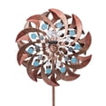 thumbnail image 5 of Teamson Home Outdoor Kinetic Windmill Sculpture with Solar-Powered LED Light, Copper, 5 of 10