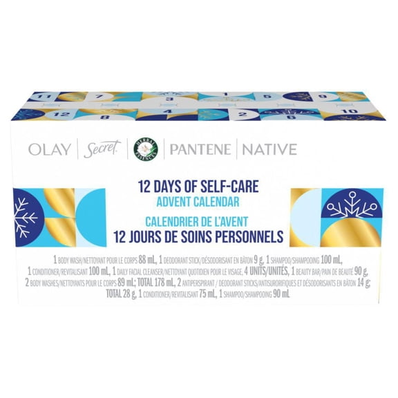 12 Days of Self-Care Advent Calendar with Olay, Secret, Herbal Essences, Pantene and Native