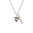 thumbnail image 2 of Delight Jewelry Zebra Print Heart with Nurse Hat Silvertone Live the Life You Have Imagined Bar Charm Necklace, 23", 2 of 4