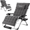 thumbnail image 3 of ELPOSUN 500LB Oversized Zero Gravity Chair Patio Reclining Chair with Cushion, Outdoor Folding Adjustable Recliner with Cup Holder, Foot Rest & Padded Headrest, 3 of 6