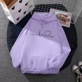 thumbnail image 2 of Vedolay Zip Up Hoodies for Women Women's 2023 Casual Hoodies Long Sleeve Solid Lightweight Pullover Tops Loose Sweatshirt,Purple XL, 2 of 3