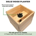 thumbnail image 5 of Excello Global Products Brown & Black Steel Wooden Planter Box with 10' String Light Pole, 5 of 6