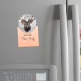 thumbnail image 6 of Round Fridge Magnets, 1Pcs 2.2in Cute Refrigerator Magnets Decorative for Whiteboard, Classroom, Locker, Kitchen, Birthday Gifts - White Wooden Wall with Oil Painting of Deer Head, 6 of 6