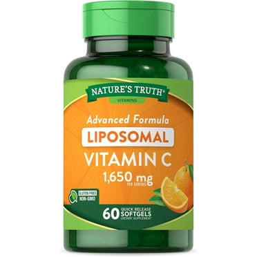 Liposomal Vitamin C Supplement | 1650mg | 60 Softgels | Non-GMO & Gluten Free | by Nature's Truth