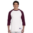 thumbnail image 2 of Playera de béisbol raglán Champion para hombre, blanca/escarlata, mediana, 2 of 5