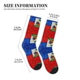 thumbnail image 3 of Mens Crew Socks Womens Haitian Flag Workout Training Athletic Socks, 3 of 7