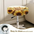 thumbnail image 4 of ZIATUBLE Sunflower Cute Cat Chairs Decorative Cover Removable Padded Bar Stool Covers Round 14-16 Inch Stretchable Kitchen Bar Stool Chair Seat Cover Set of 2 for Party Wedding Date, 4 of 6