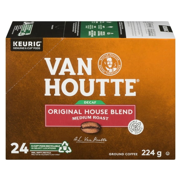 Van Houtte® Original House Blend Decaf K-Cup® Pods, medium roast, 24-count for Single-Serve Brewers