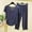 A-Blue, variant on Goodtrade8 Women Pajama Set 2 Piece Soft Solid Color Short Sleeve Casual Sleepwear Crew Neck Womens Holiday Pajamas