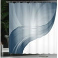thumbnail image 3 of Ambesonne Contemporary Shower Curtain, Print Modern Stripes, 69"Wx84"L, Slate Blue, 3 of 4