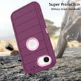 thumbnail image 5 of Asuwish Phone Case Compatible with iPhone 16e Hybrid Rugged Shockproof Hard Protective Drop Proof Full Body Heavy Duty Mobile Cell Cover Women Men Purple, 5 of 7