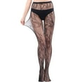 thumbnail image 1 of HBFAGFB Bas Résille pour Femmes Taille Haute Tube Mode Creux Collants en Soie N, 1 of 4