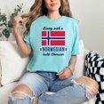 thumbnail image 2 of Proudly Living With A Norwegian Character, Chalky Mint Comfort Colors T-Shirt, Medium, 2 of 3