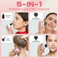 thumbnail image 2 of Women Electric Razors, 7D Electric Shaver for Women, 5 in 1 Lady Shavers, Wet/Dry Bikini Trimmer, Rechargeable Facial Hair Removal, Painless Face Razor for Arms Legs Armpit Pubic Area, 2 of 7