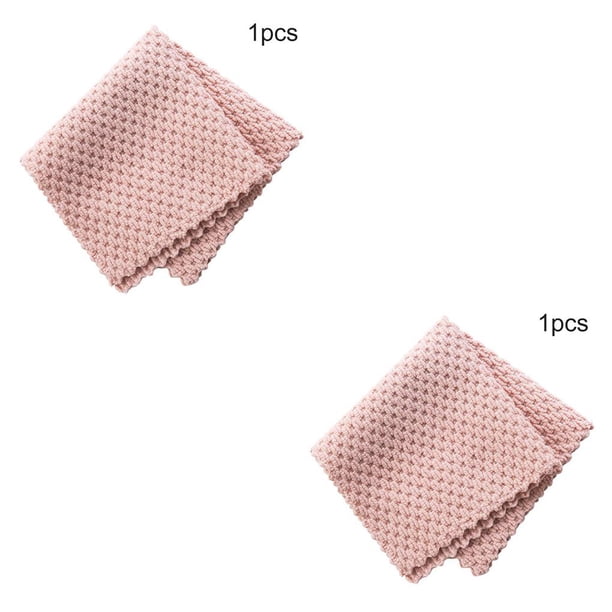 Bearachild Paño de cocina, vajilla absorbente, utensilios de cocina, trapo de fibra superfina, toalla de baño, limpieza reutilizable, carne, Carne rosa PC 1 2Conjunto