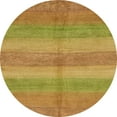 thumbnail image 1 of Ahgly Company Machine Washable Indoor Round Abstract Orange G Area Rugs, 8' Round, 1 of 7