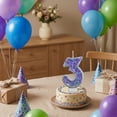 thumbnail image 5 of Birthday Candle Number Purple Glitter Cartoon Creative Party Cake Topper Decoration, Vibrant Numeric Candle for Celebration, Glittering Cake Decor Supplies, 5 of 6
