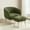 Dark Green, variant on JURANYAZHU Corduroy Barrel Chair, Accent Chair with Ottoman, Upholstered Armchair for Living Room Bedroom, Green