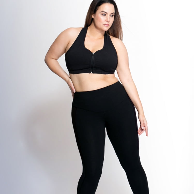 Rainbeau Curves Active Sport Legging, Women's Plus, Black 26/28