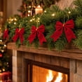 thumbnail image 6 of Christmas Ornaments, Fleece Wine Red Bow Christmas Decoration, Christmas Party Decorations, Christmas Bow, for Xmas Tree, Home, Party, Holiday Christmas Decorations, 6 of 7