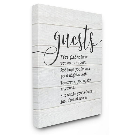 The Stupell Home Decor Collection Guests Feel At Home Wall Art