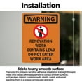 thumbnail image 3 of Renovation Work Contains With Symbol OSHA WARNING Vinyl Decal Label 24 Inch x 18 Inch - 10 Pack, 3 of 6