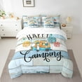 thumbnail image 2 of Erosebridal Cartoon Car Bedding Sets King Size,Happy Camping Bed in a Bag King size,Lodge Cabin Bedding King Size,Breathable Boys Bedroom Decor,Reversible,7-Piece, 2 of 6