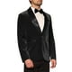 thumbnail image 4 of INSPIRAR CHIC Blazer de Hombre con Solapa de Chal de Un Botón Ajustado para Boda Traje de Tuxedo de Terciopelo Talla XL Negro Profundo, 4 of 4