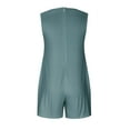 thumbnail image 7 of IROINNID Rompers for Women's Summer Casual Loose Sleeveless V Neck Pocket Jumpsuit Short Overalls Beach Vacation Clothes(Green#1,XXL), 7 of 7