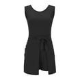 thumbnail image 4 of TrendOFT Combinaison une Pièce Femme Décontractée Été Ajustée Sans Manches Col Rond Poches Arrière Zippées Combinaisons une Pièce Noir TTG, 4 of 9