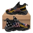 thumbnail image 1 of Zapatillas de tenis con estampado de águila y bandera estadounidense para mujer y hombre, para otoño e invierno, para trabajar al aire libre, transpirables, cómodas y suaves, planas, 1 of 6