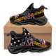 thumbnail image 1 of Zapatillas de tenis con estampado de águila y bandera estadounidense para mujer y hombre, para otoño e invierno, para trabajar al aire libre, transpirables, cómodas y suaves, planas, 1 of 6