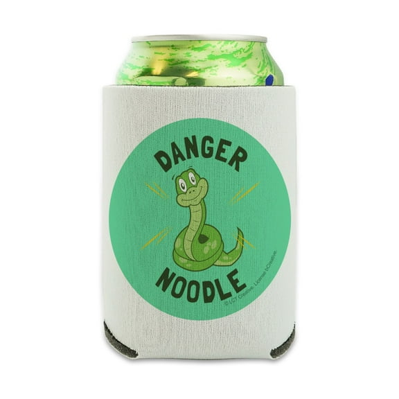 Danger Noodle Snake Funny Humor Can Cooler - Drink Sleeve Hugger Collapsible Insulator - Beverage Insulated Holder