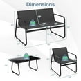 thumbnail image 3 of Costway Ensemble de Mobilier de Patio 8 Pcs Chaises de Pelouse en Tissu et Causeuse avec Table à Café, 3 of 10