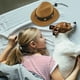thumbnail image 5 of Sombrero de vaquero para mascotas de poliéster denim - cinta desmontable para la cabeza, talla única - para perros gatos Fiesta/Decoración exterior, 5 of 7
