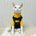 thumbnail image 2 of HQREA Sphynx Cat Sweater, Warm Hairless Cat Clothes Pet Fleece Pullover for Cold Weather, 2 of 6