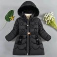 thumbnail image 2 of Girls Puffer Jacket Girls Winter Coat with Pocket Zipper Hooded Coat Warm and Windproof Girls' Hooded Winter Coat for Little Girls 120-M, 2 of 5