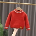 thumbnail image 2 of Atogsazn Children's Boy Knitted Cotton Sweater Kids Long Sleeve Pullover Sweaters Soft Warm Clothes 01-Red 2-3 Years Fashion, 2 of 6